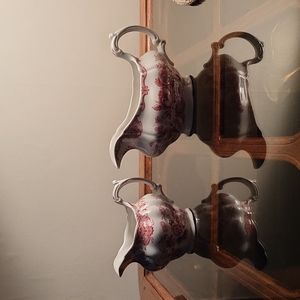 Vintage Ridgway Gravy Boat and Creamer